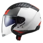 Kaciga LS2 Jet OF600 COPTER II URBANE mat belo crvena - Слика 2