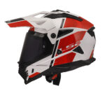LS2 Cross moto kaciga Pioneer Hill belo crvena