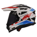 LS2 Cross moto kaciga Pioneer II Namib crveno belo plava