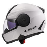 LS2 Flip UP moto kaciga Scope II solid bela