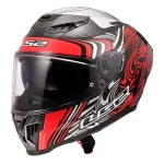 LS2 Full Face Moto kaciga DRAGON ENTHUM crvena