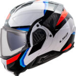 LS2 Flip Up moto kaciga FF910 ADVANT II TRIPLE belo plavo crvena