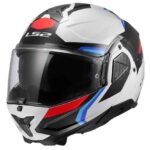 LS2 Flip Up moto kaciga FF910 ADVANT II TRIPLE belo plavo crvena