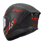 Moto kaciga LS2 Full Face FF820 RAPID III KAIJU II crno crvena - Слика 3