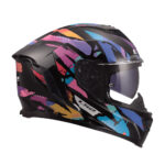 Moto kaciga LS2 Full Face FF818 STORM III KAOS crno ljubičasto plava - Слика 5