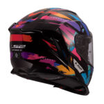 Moto kaciga LS2 Full Face FF818 STORM III KAOS crno ljubičasto plava - Слика 4