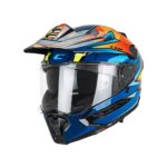 CGM moto kaciga DUAL plavo nrandžasta