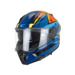 CGM moto kaciga DUAL plavo nrandžasta